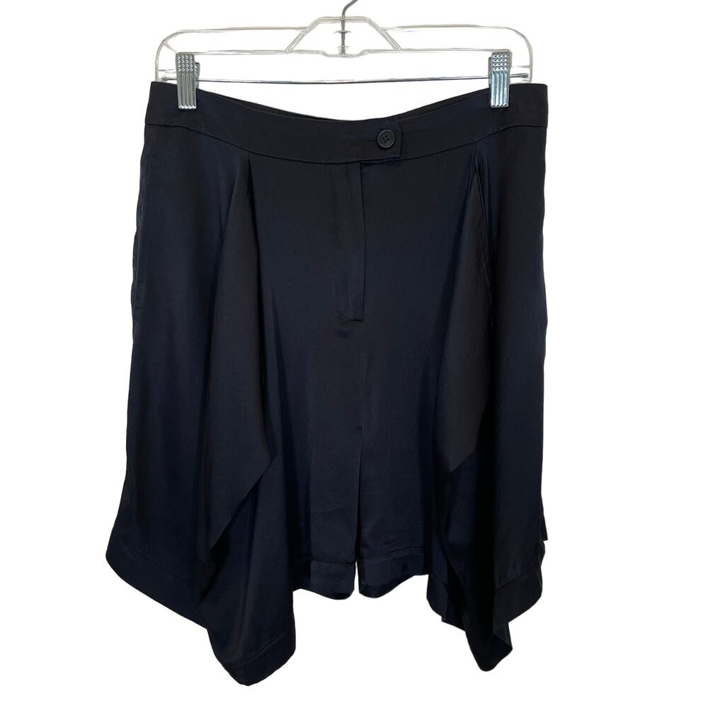 Vivienne Westwood‎ Vintage Silk Dressy Shorts Black Drape Made in Italy 42 US 6
